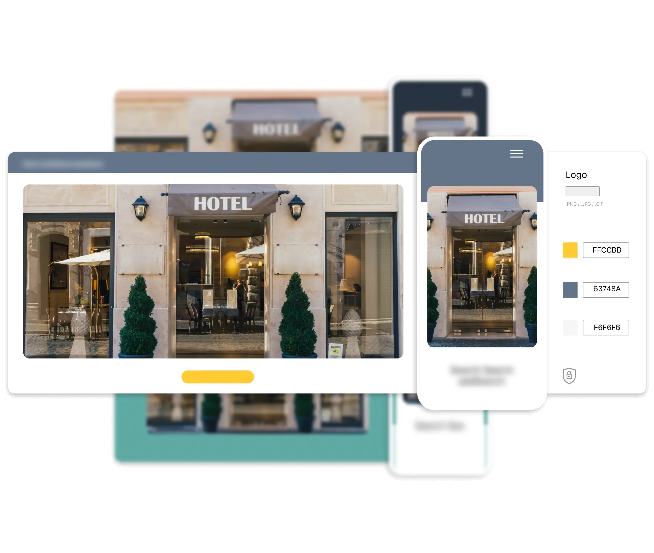 Personnalisez les couleurs, les polices et le logo de votre site avec un créateur de site web pour hôtels